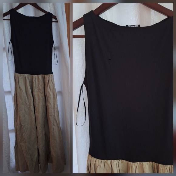 J.crew Black Colorblock Boatneck mixy dress XXS - Picture 4 of 4